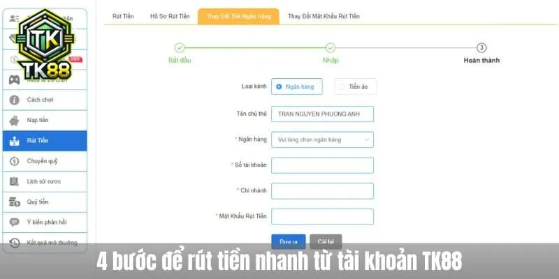 rút tiền tk88